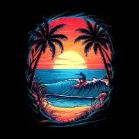 Sunset Surfing - design
