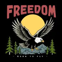 Freedom Born to Fly Eagle - design