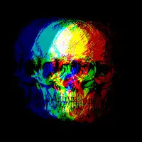 Holographic Skull in Black - design