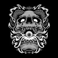 Horned Skull - design