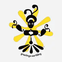 Greetings Earthling Alien - design