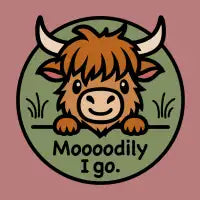 Moooodily I Go - design
