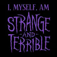I Myself Am Strange & Terrible - Purple T-Shirt - design