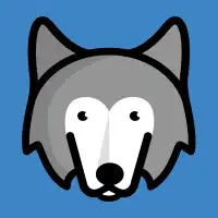 Happy little wolf - design