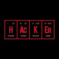 Hacker - Periodic Table of Elements T-Shirt - design