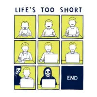 Life Is Short Like Comic Strip - design