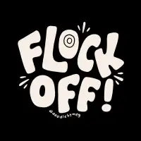 Flock Off in Cream - design