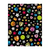 Gems Print in Black - design