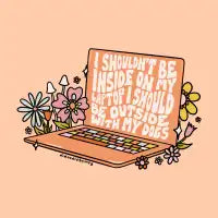 I Should Be Outside With My Dogs - design