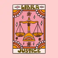 Libra Tarot Card T-Shirt - design