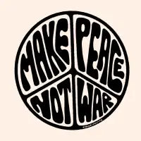 Make Peace Not War in Black - design