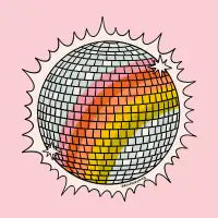 Rainbow Disco Ball - design