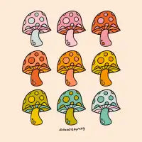 Rainbow Mushrooms - design