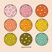 Rainbow Pickleballs - design