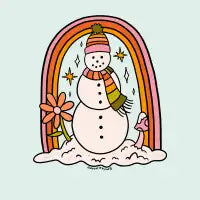 Rainbow Snowman - design