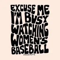 Watching Women's Baseball in Black - design