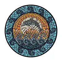 Dolphin Mosaic T-Shirt - design