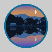 Moonlight Camping Landscape - design