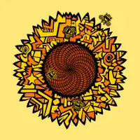 Sunflower and Bees - design