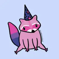 Magical Bi Raccoon - design