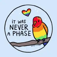 Rainbow Parakeet Button - design