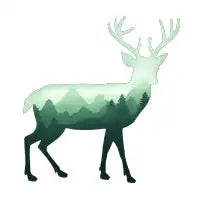 Deer Stag Elk Double Exposure - design