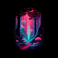 magic mushroom forest - design