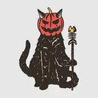 Halloween cat T-Shirt - design