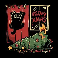 Meowy Xmas Cat - design