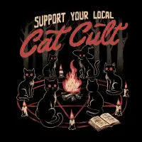 Support Your Local Cat Cult T-Shirt - design
