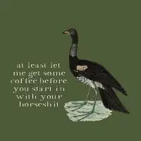 at least let  me get some coffee before you start in with your horseshit (light text) - design