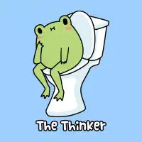 The Thinker Frog Meme - design