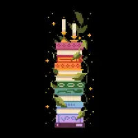 Rainbow Book Stack - Pixel Art - design