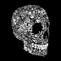 Flowers skull - design