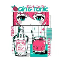 Gin & Tonic Anime Drink - design