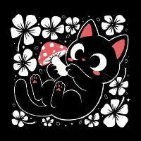 Lucky Mushroom Cat - design