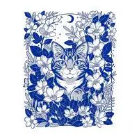 Moon Garden Cat - design