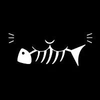 Cat Having Fish Bone - design