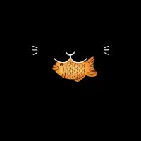 Cat Having Golden Taiyaki - design
