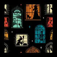 Halloween Retro Window - design