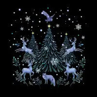 Magical Night of forest animals during winter festival - design