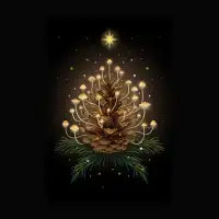 Magical Pine Cone Fungi of Christmas night - design