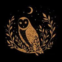 Owl Moon - Gold - design