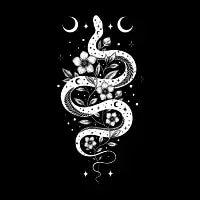 Serpent Spell - White - design