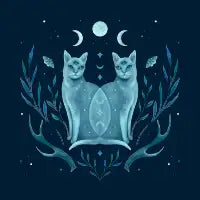 Symmetrical Two Cats - design
