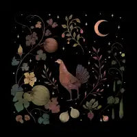 Wild Chicken with Autumn Vines - design