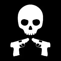 Rose Skeleton Logo White on Black - design