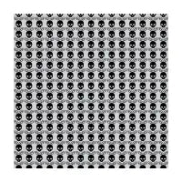 Poppy Skull Pattern Black on Gray - design