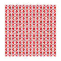 Poppy Skull Pattern Red on Gray - design