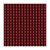Poppy Skull Pattern Red on Black - design